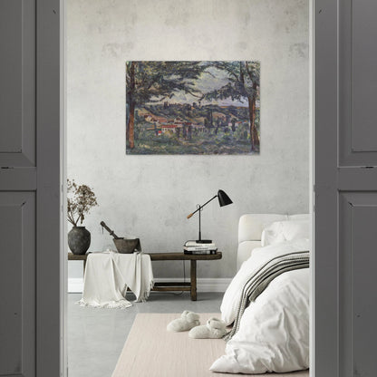 Landscape - Paul Cézanne Brushed Aluminum Print - 70x100 cm / 28x40 inches | Paul Cézanne Aluminum Print | Paul Cézanne Prints