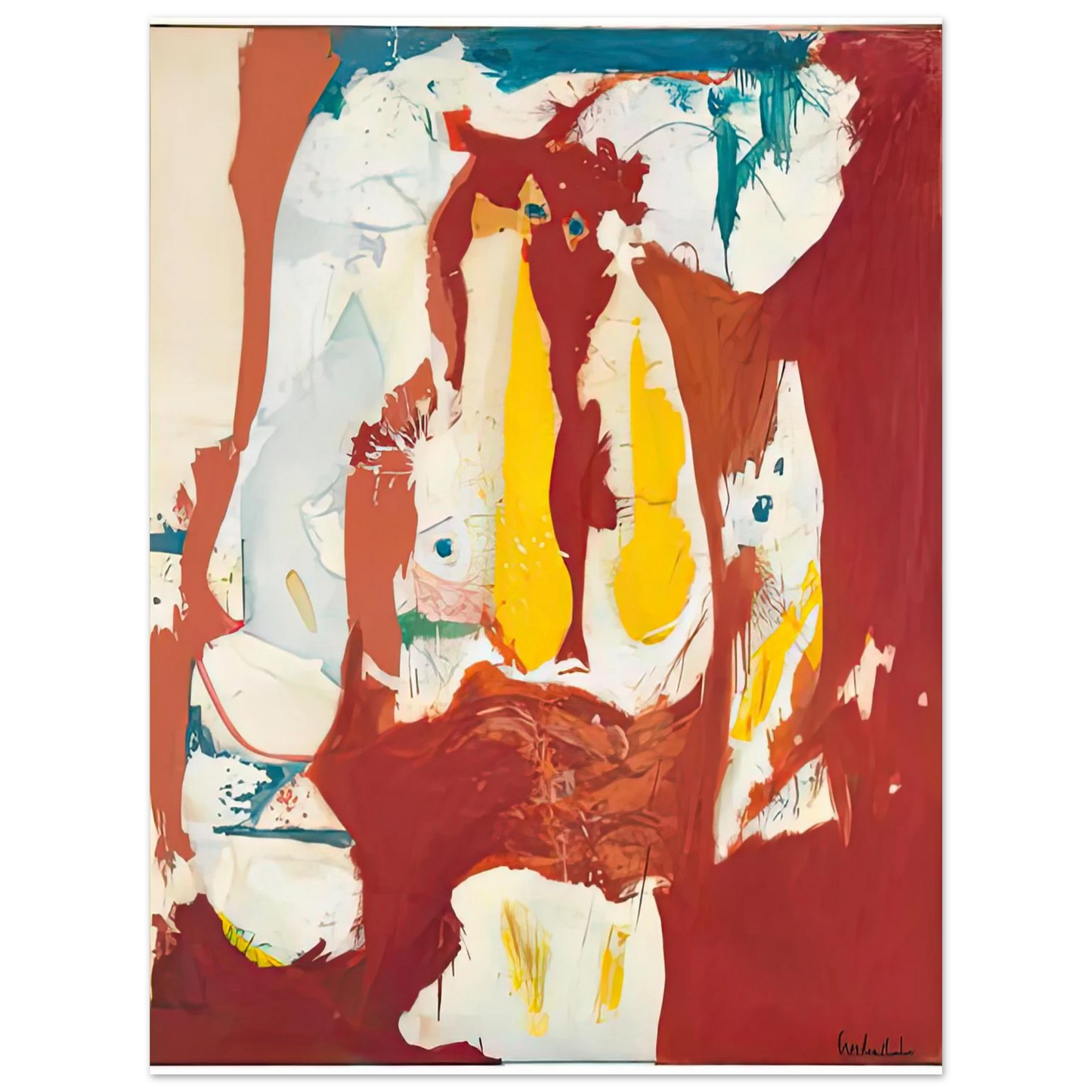 Helen Frankenthaler - The Red Sea, 1959- Wall Art - 21x29.7 cm / 8x12" - Fine Art Poster - -