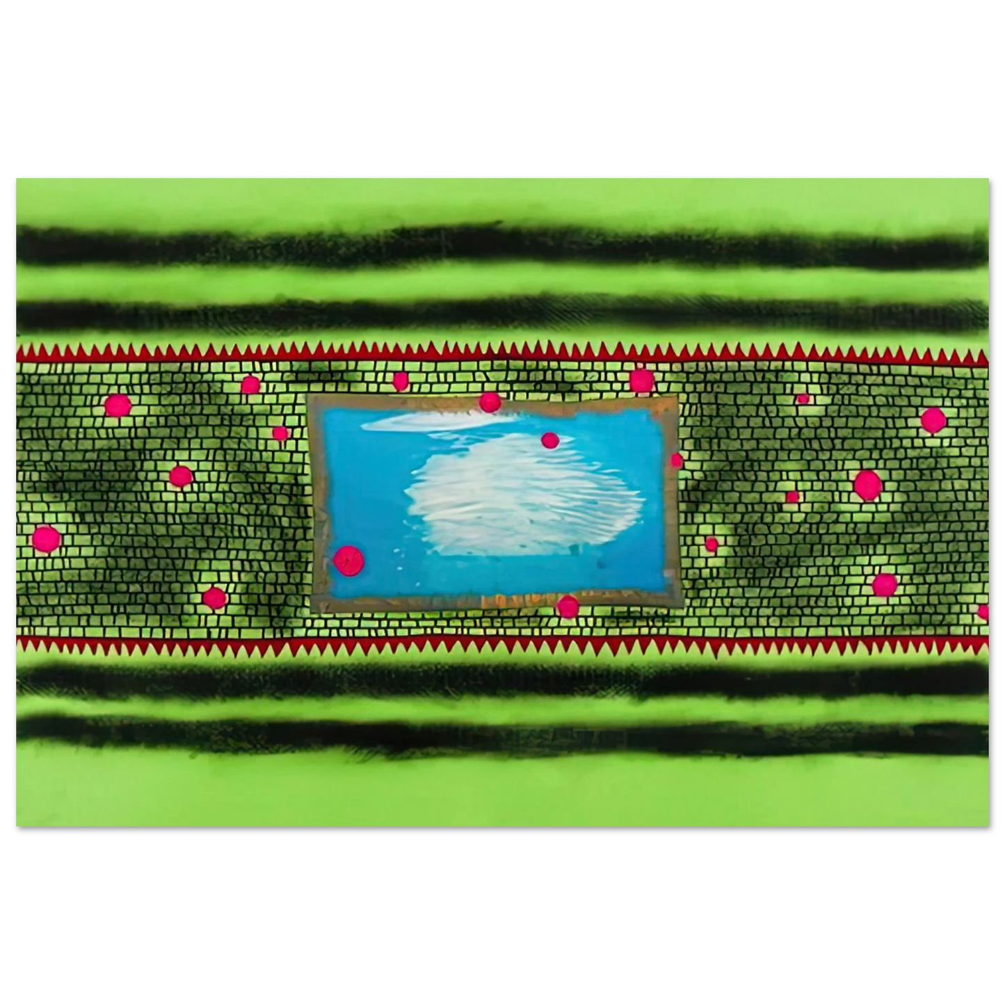 Yayoi Kusama - TRAVELING WATER 1980 Fine Art Poster - 40x60 cm / 16x24 inches