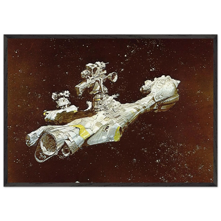 Chris Foss N8 - Chris Foss 70x100 cm / 28x40 inches Framed Art Print – Black Wooden Frame