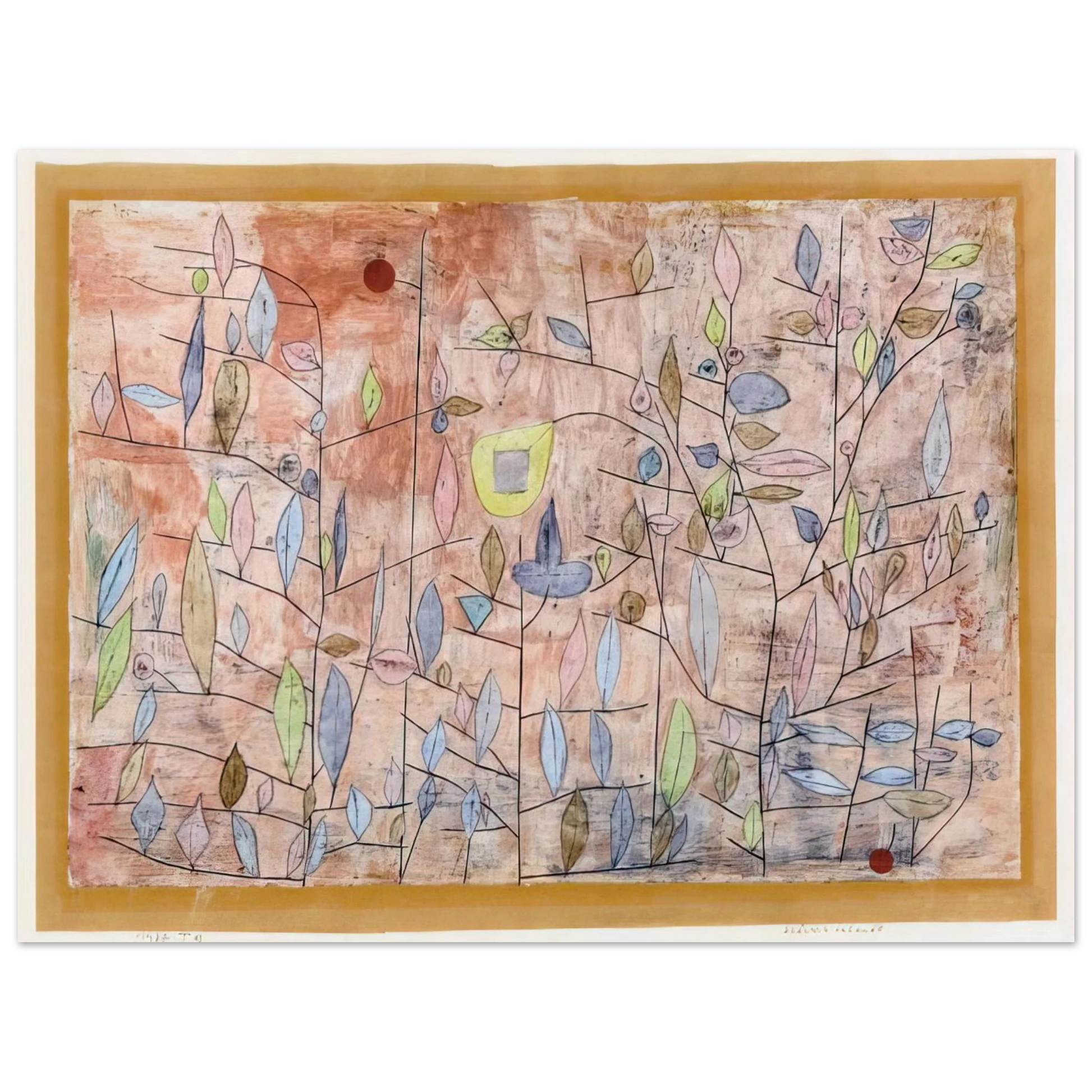 Paul Klee - SPARSE FOLIAGE 1934 Fine Art Poster - Default Title