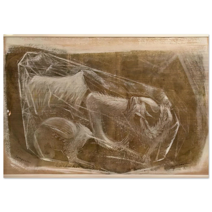 Gargoyles - 1948 - Morris Graves Brushed Aluminum Print - 70x100 cm / 28x40 inches | Morris Graves Aluminum Print | Morris Graves Prints