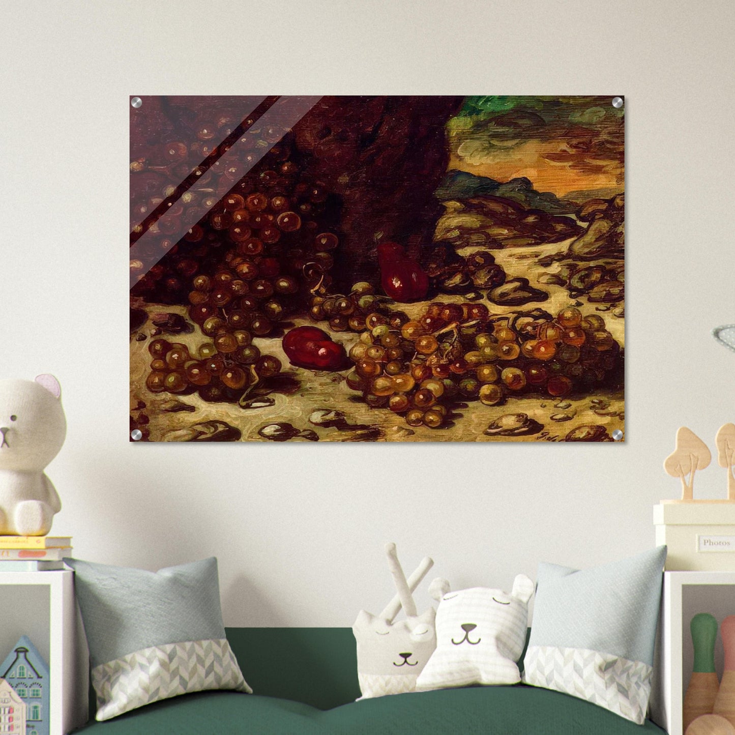 STILL LIFE WITH ROCKY LANDSCAPE 1942 - Giorgio de Chirico Acrylic Print - 70x100 cm / 28x40″ inches | Giorgio de Chirico Wall Art | Giorgio de Chirico Prints