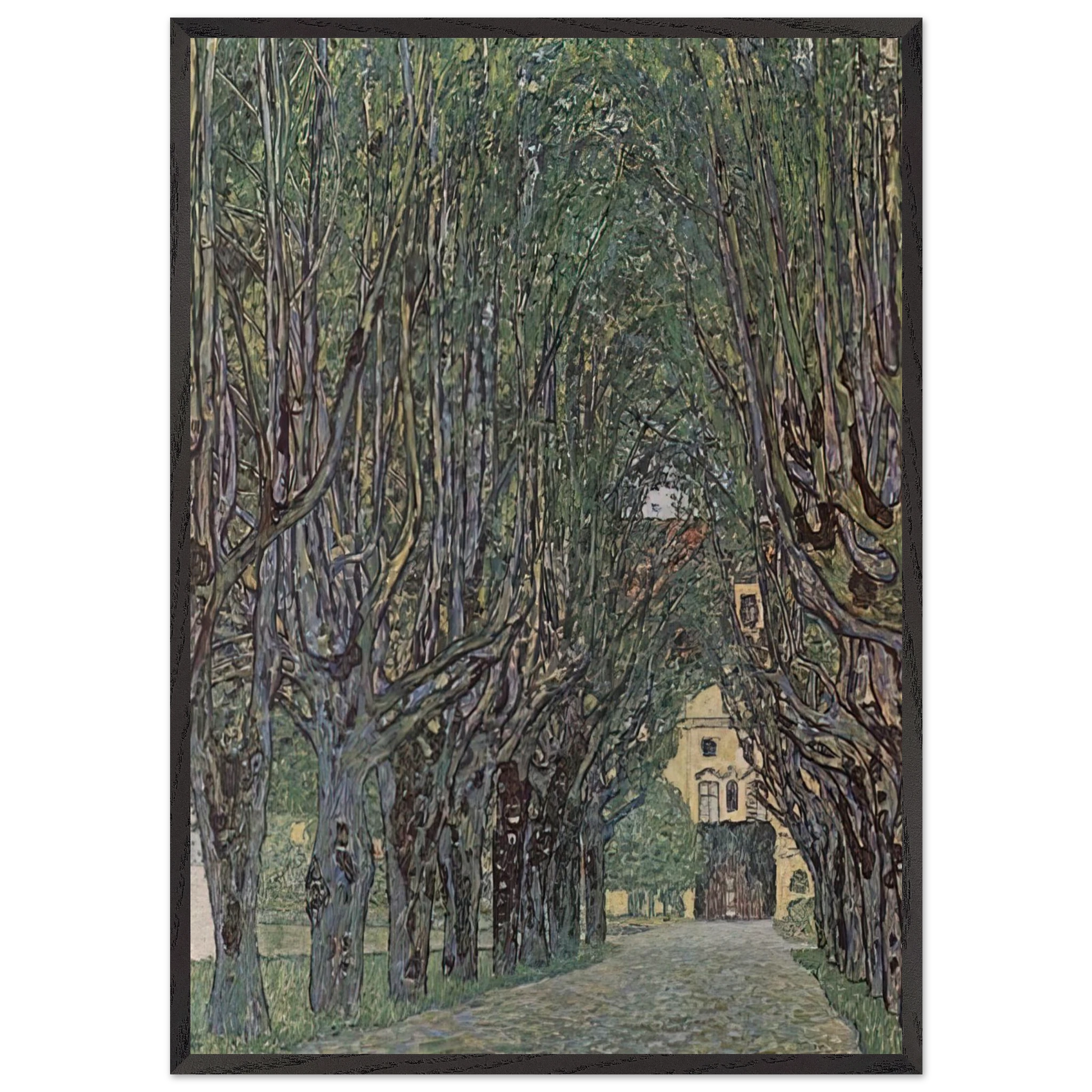 AVENUE OF SCHLOSS KAMMER PARK - Gustav Klimt Framed Art Print – Black Wooden Frame - Default Title - -Framed Art Print