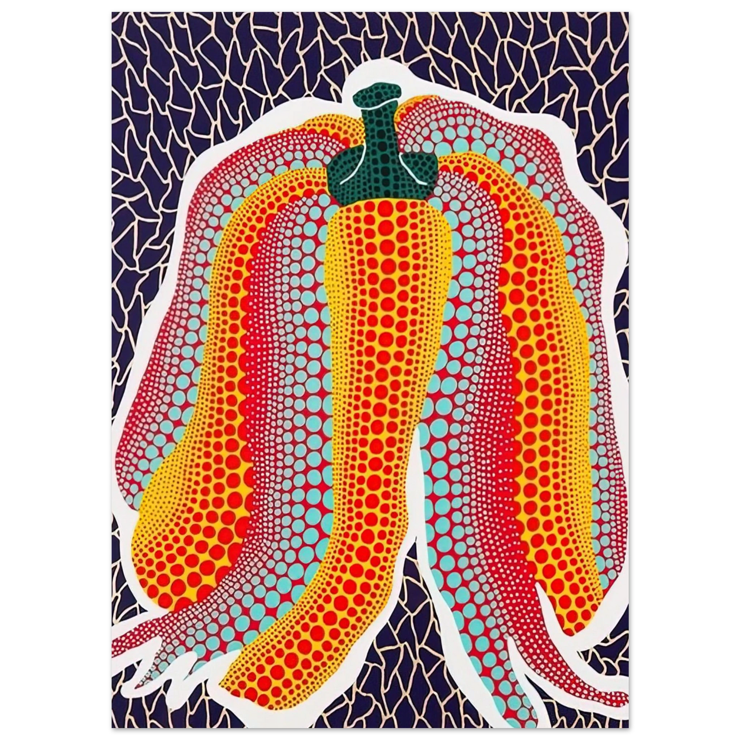 Yayoi Kusama - PUMPKIN 1990 Fine Art Poster - 40x60 cm / 16x24 inches