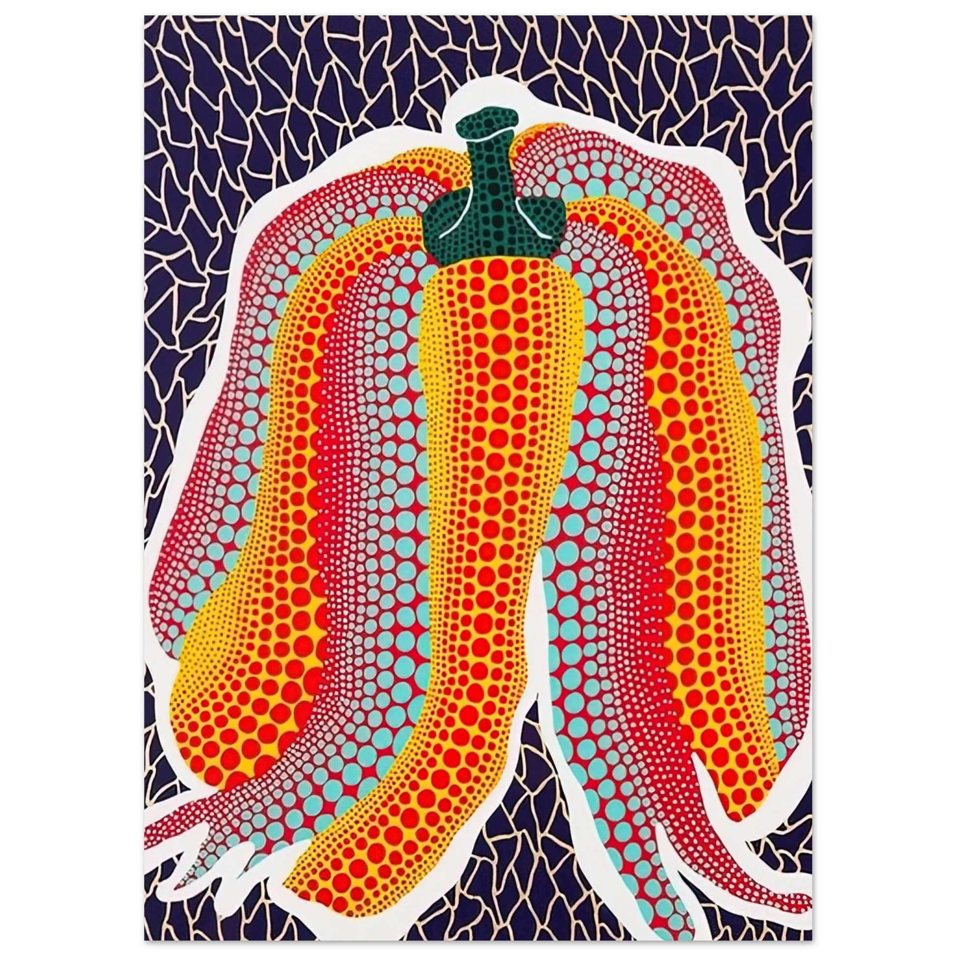 Yayoi Kusama - PUMPKIN 1990 Fine Art Poster - 40x60 cm / 16x24 inches