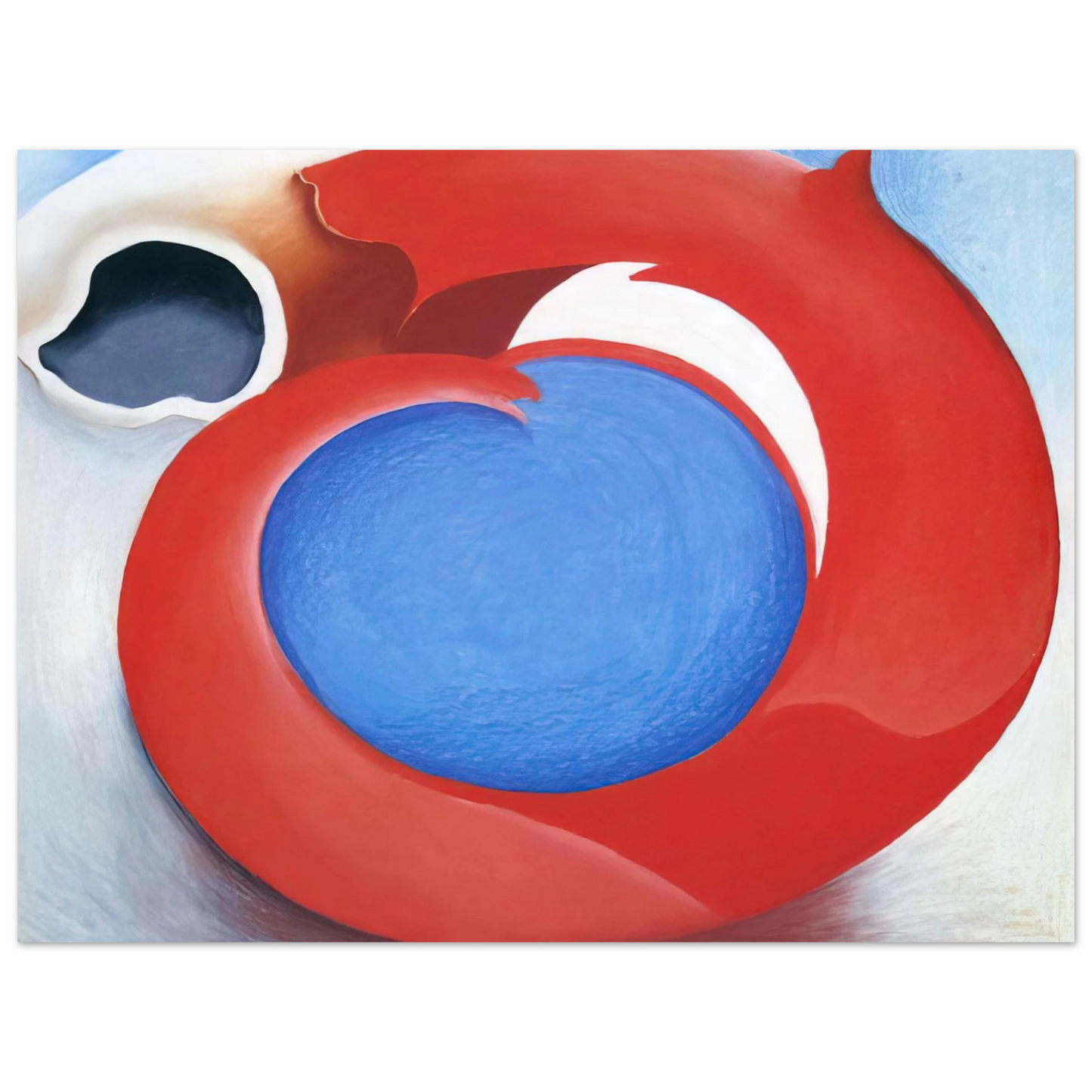 Georgia O'Keeffe - Goat's Horn With Red Fine Art Poster - 13x18 cm / 5x7 inches