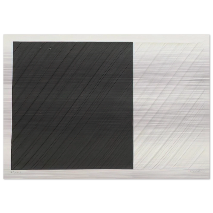 Untitled - 1991 - Pierre Soulages Brushed Aluminum Print - 70x100 cm / 28x40 inches | Pierre Soulages Aluminum Print | Pierre Soulages Prints