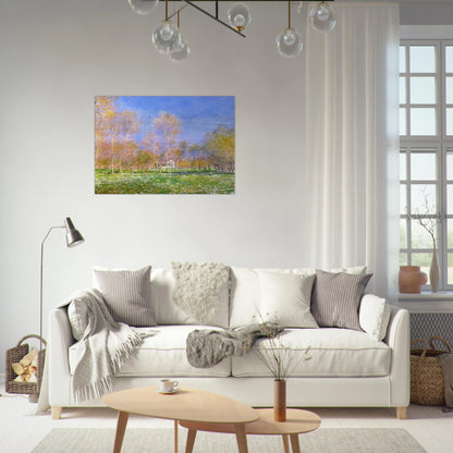 Springtime in Giverny - claude monet Brushed Aluminum Print - 70x100 cm / 28x40 inches | claude monet Aluminum Print | claude monet Prints