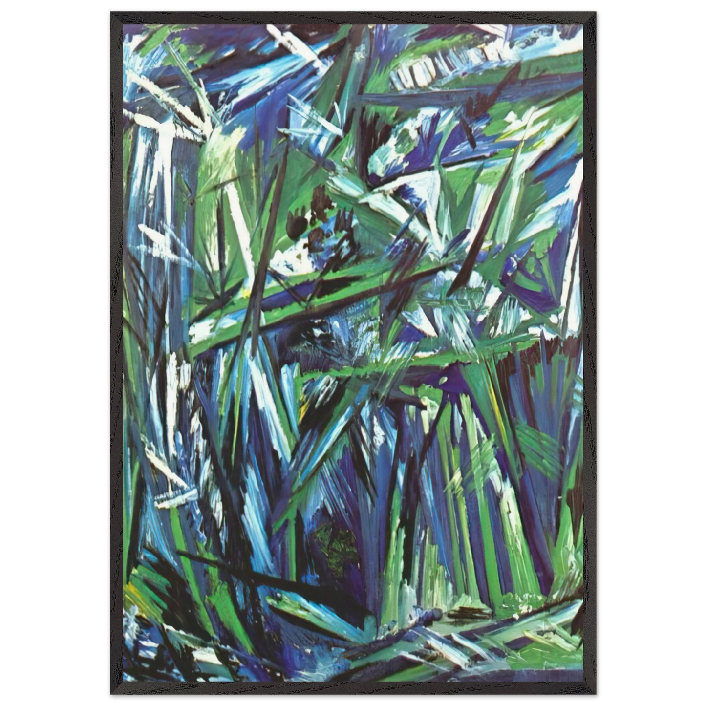 Green Forest - 1911 - Natalia Goncharova Framed Art Print – Black Wooden Frame - Default Title - -Framed Art Print