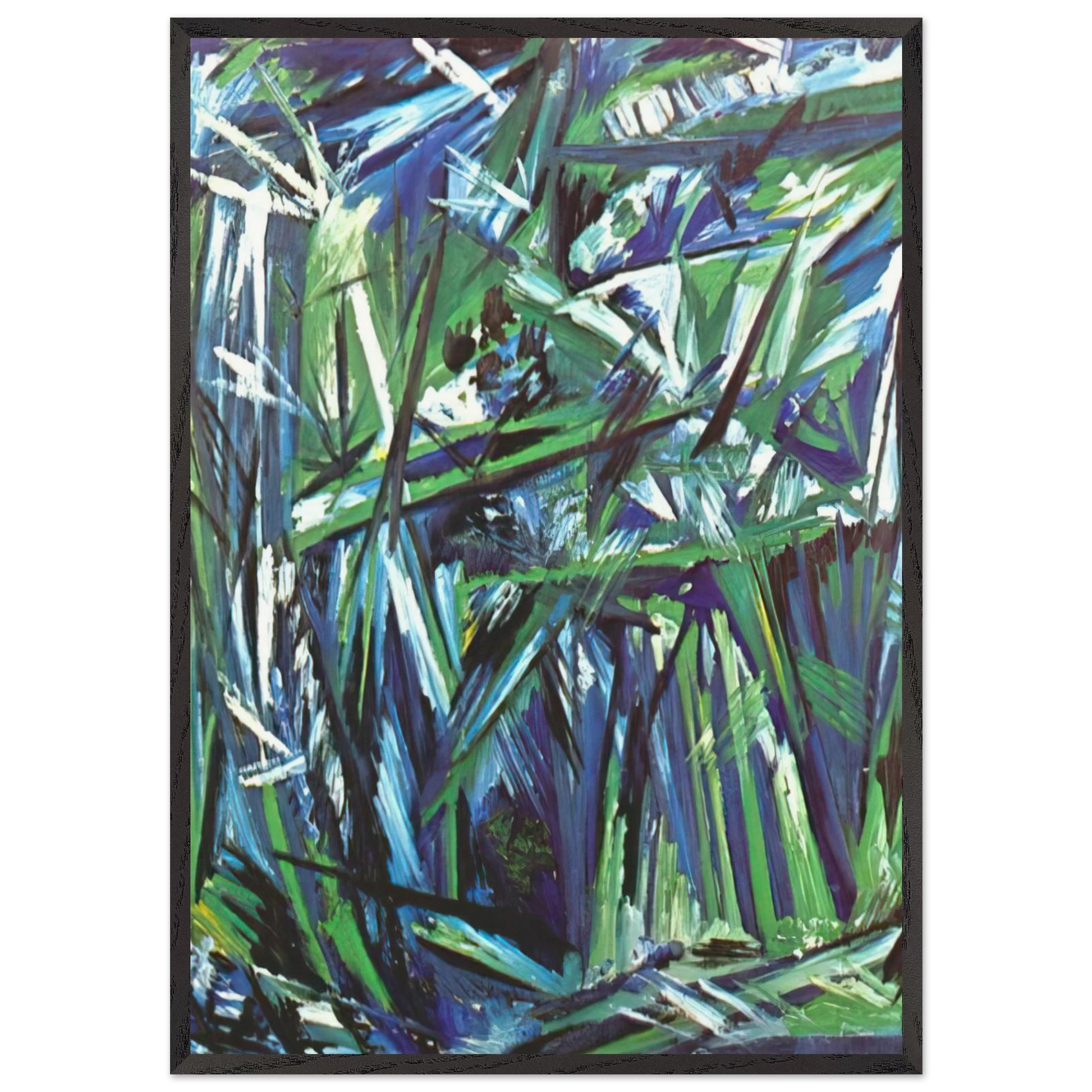 Green Forest - 1911 - Natalia Goncharova Framed Art Print – Black Wooden Frame - Default Title - -Framed Art Print