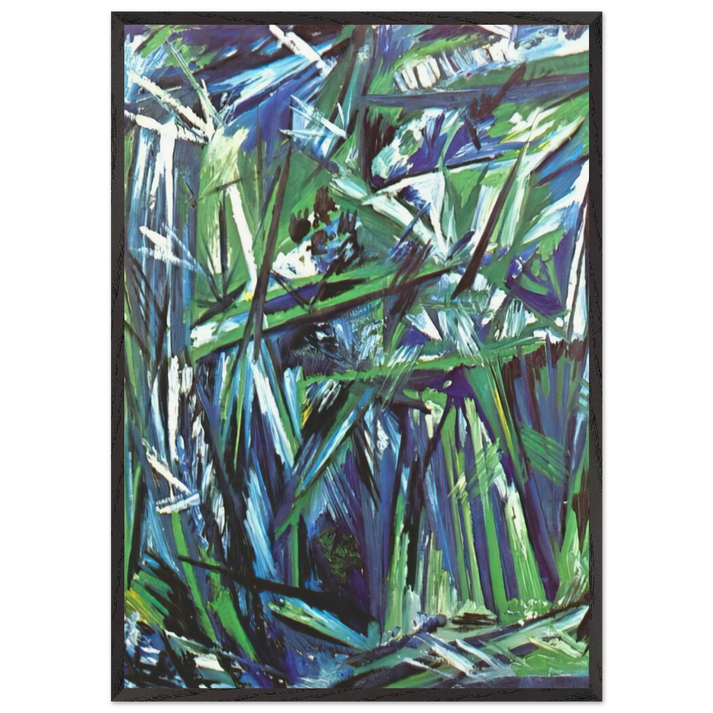 Green Forest - 1911 - Natalia Goncharova 70x100 cm / 28x40 inches Framed Art Print – Black Wooden Frame