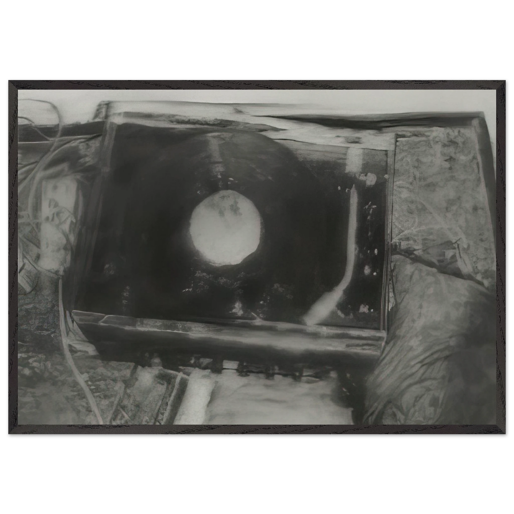 RECORD PLAYER 1988 - Gerhard Richter Framed Art Print – Black Wooden Frame - Default Title - -Framed Art Print