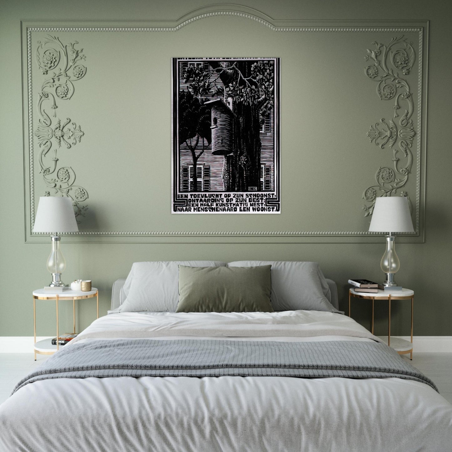 EMBLEMATA RETREAT - MC Escher Brushed Aluminum Print - 70x100 cm / 28x40 inches | MC Escher Aluminum Print | MC Escher Prints