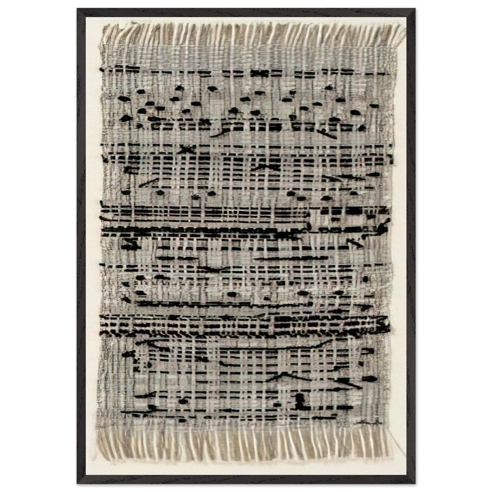 HAIKU 1961 - Anni Albers Framed Art Print – Black Wooden Frame - Default Title - -Framed Art Print