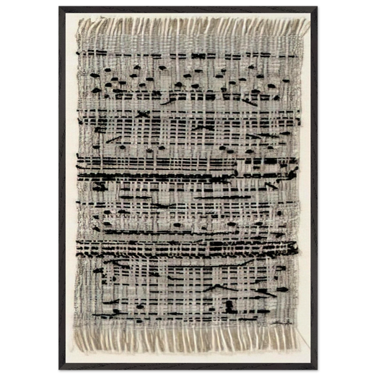 HAIKU 1961 - Anni Albers Framed Art Print – Black Wooden Frame - Default Title - -Framed Art Print