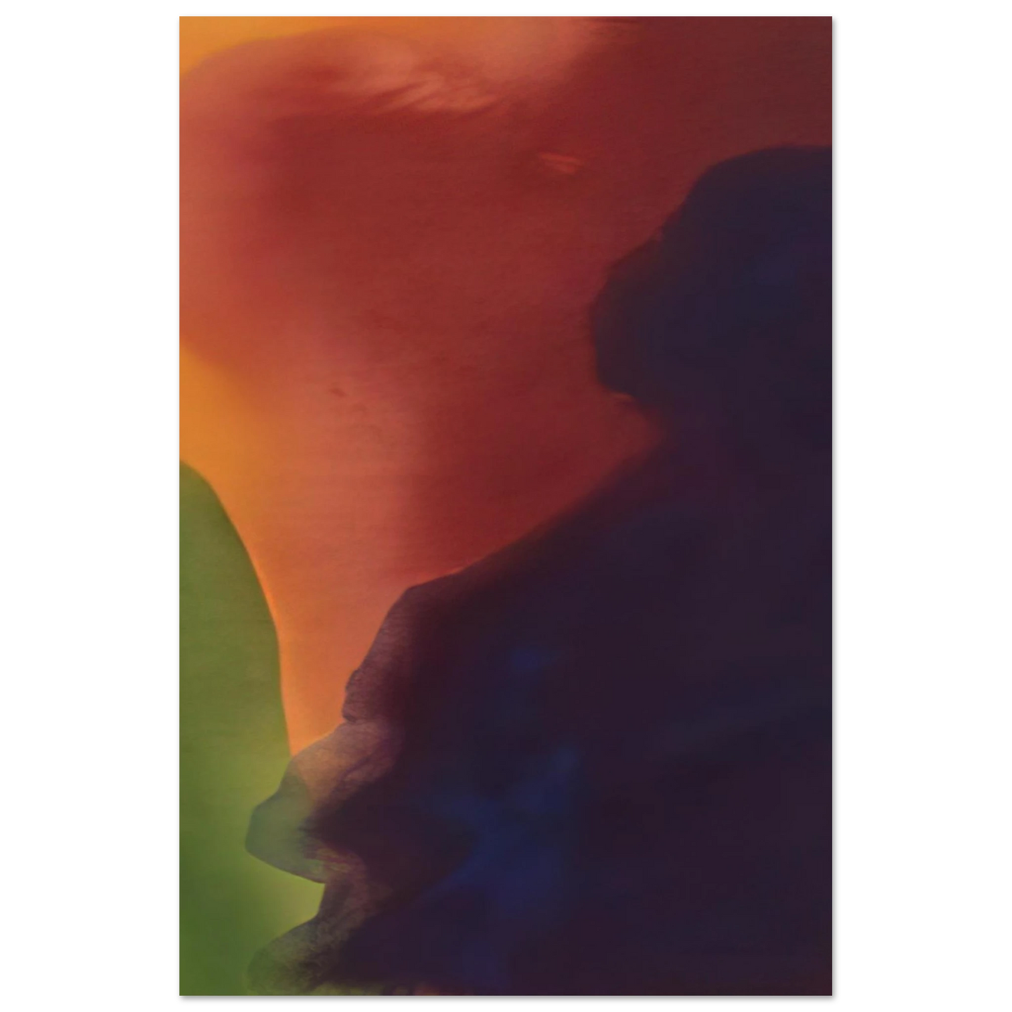 Helen Frankenthaler - Blue Atmosphere III - 1963 Wall art - 30x45 cm / 12x18 inches - Premium Wooden Framed Poster With Fine Art Paper - Black frame