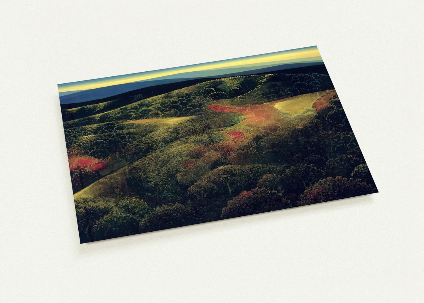 Late October By Eyvind Earle Pack of 10 Post Cards | Eyvind Earle Post Cards | A6 (10.5 x 14.8 cm) - 4.1 x 5.8 inches