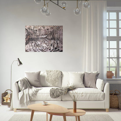 Enigma - 1947 - Maria Helena Vieira da Silva Brushed Aluminum Print - 70x100 cm / 28x40 inches | Maria Helena Vieira da Silva Aluminum Print | Maria Helena Vieira da Silva Prints