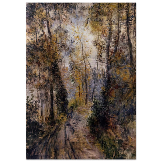 The Path through the Forest - Pierre-Auguste Renoir Brushed Aluminum Print - 70x100 cm / 28x40 inches | Pierre-Auguste Renoir Aluminum Print | Pierre-Auguste Renoir Prints