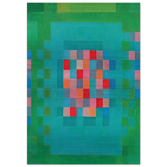 Happy Island - 1965 - Johannes Itten Brushed Aluminum Print - 70x100 cm / 28x40 inches | Johannes Itten Aluminum Print | Johannes Itten Prints