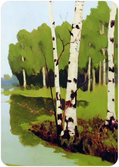 Birches By Arkhyp Kuindzhi Pack of 10 Post Cards | Arkhyp Kuindzhi Post Cards | A6 (10.5 x 14.8 cm) - 4.1 x 5.8 inches