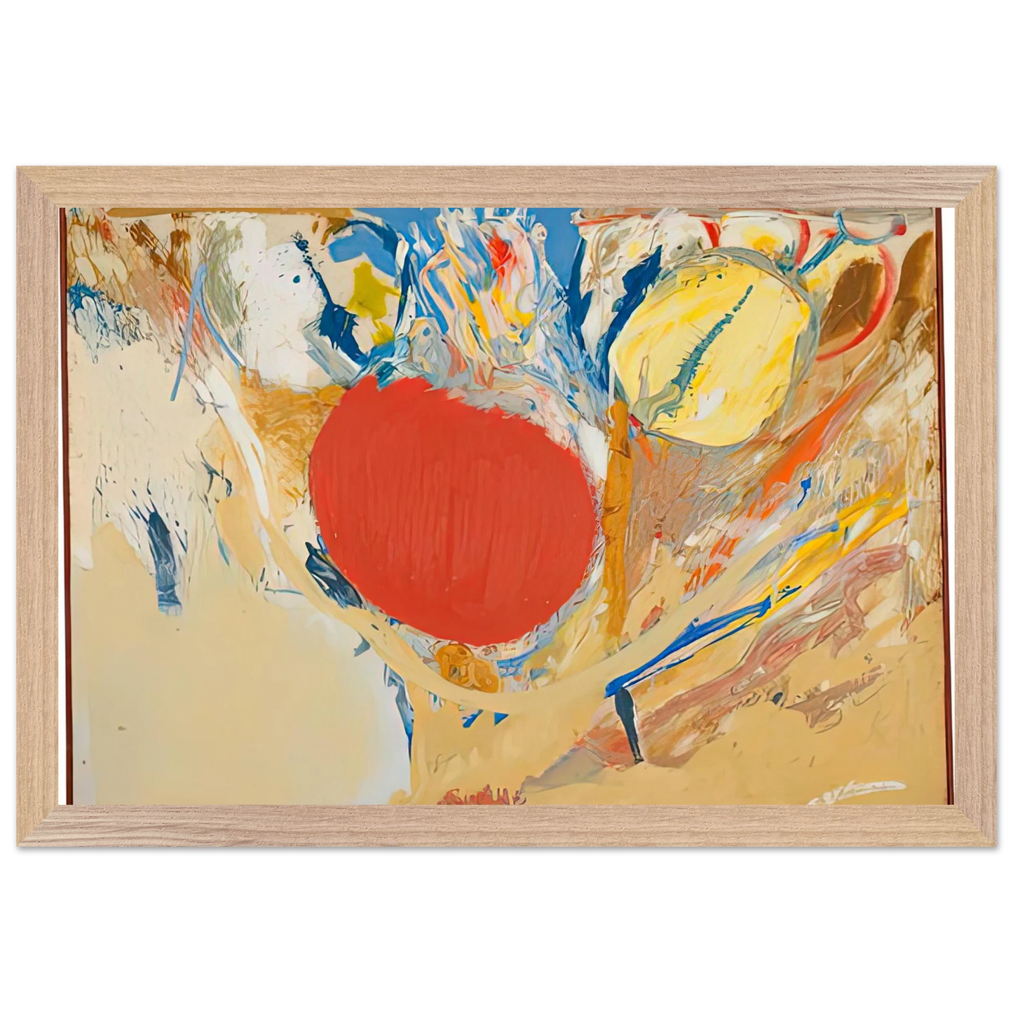 Helen Frankenthaler - Break Through, 1956- Wall Art - 28x40 inches / 70x70 cm - Canvas (Imperial) - -