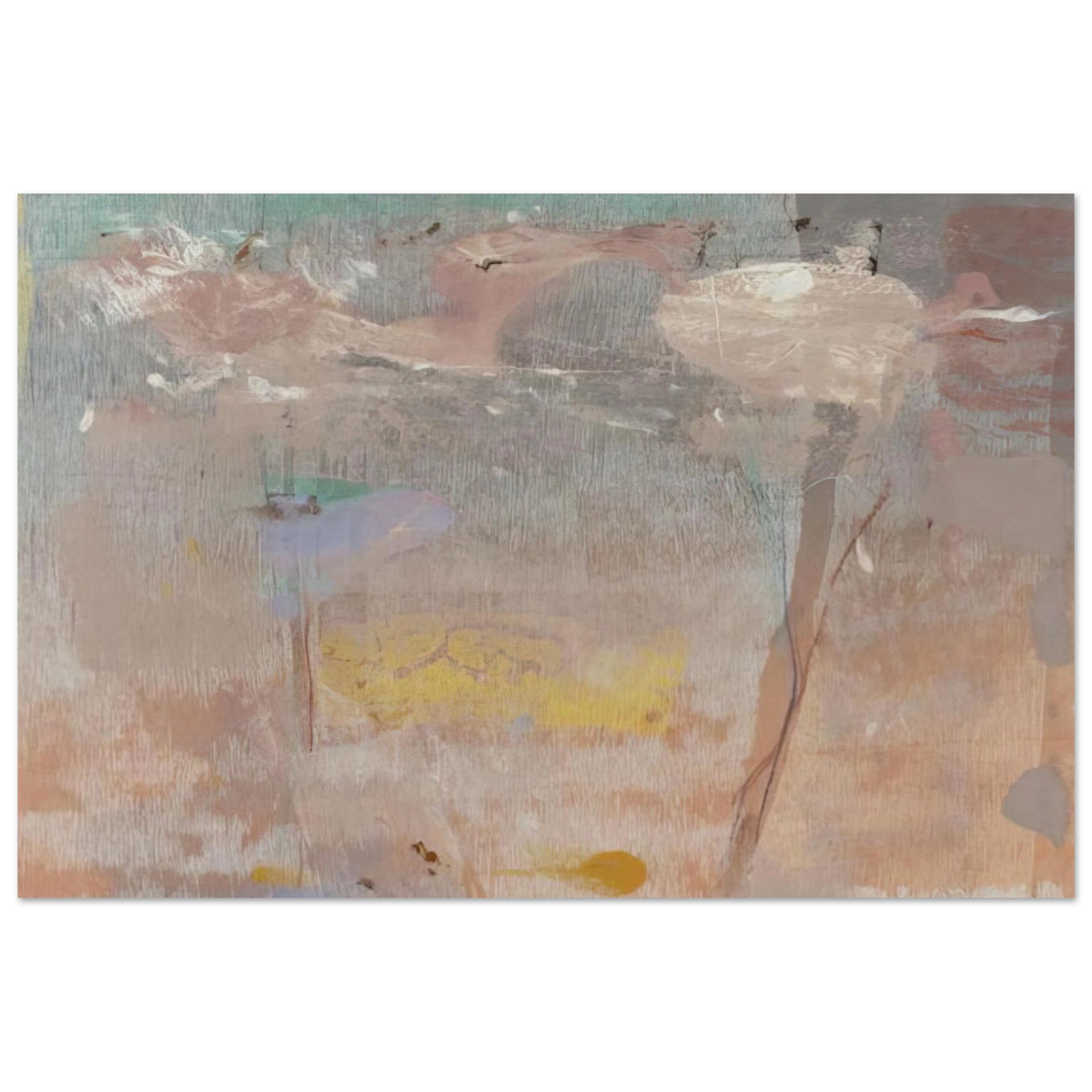 Helen Frankenthaler - Monotype I - 1981 Wall art - 20x25 cm / 8x10 inches - Premium Wooden Framed Poster With Fine Art Paper - Black frame