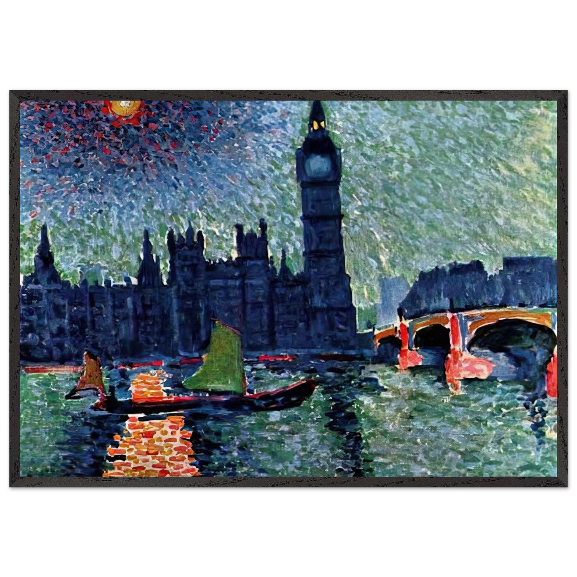 THE PALACE OF WESTMINSTER 1907 - Andre Derain Framed Art Print – Black Wooden Frame - Default Title - -Framed Art Print