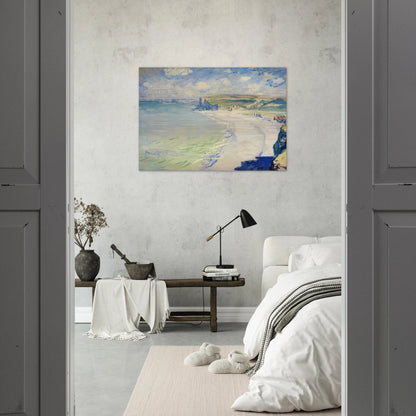 The Beach at Pourville - claude monet Brushed Aluminum Print - 70x100 cm / 28x40 inches | claude monet Aluminum Print | claude monet Prints
