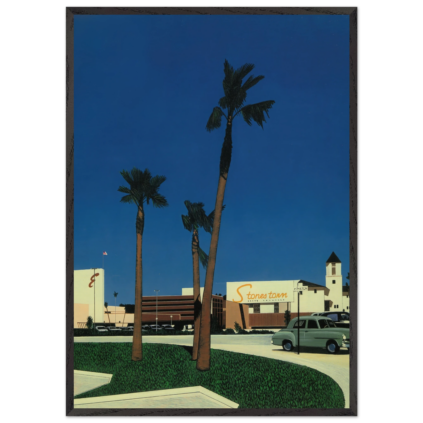 In the beginning IV Mall - Hiroshi Nagai Framed Art Print – Black Wooden Frame - Default Title - -Framed Art Print