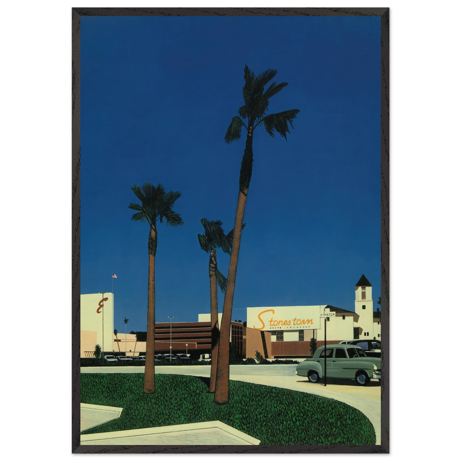 In the beginning IV Mall - Hiroshi Nagai Framed Art Print – Black Wooden Frame - Default Title - -Framed Art Print