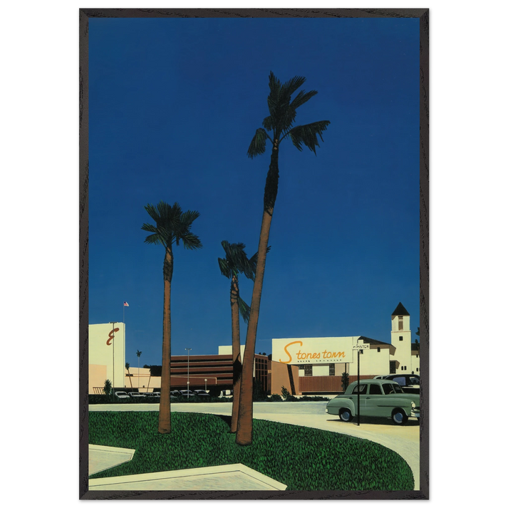 In the beginning IV Mall - Hiroshi Nagai 70x100 cm / 28x40 inches Framed Art Print – Black Wooden Frame