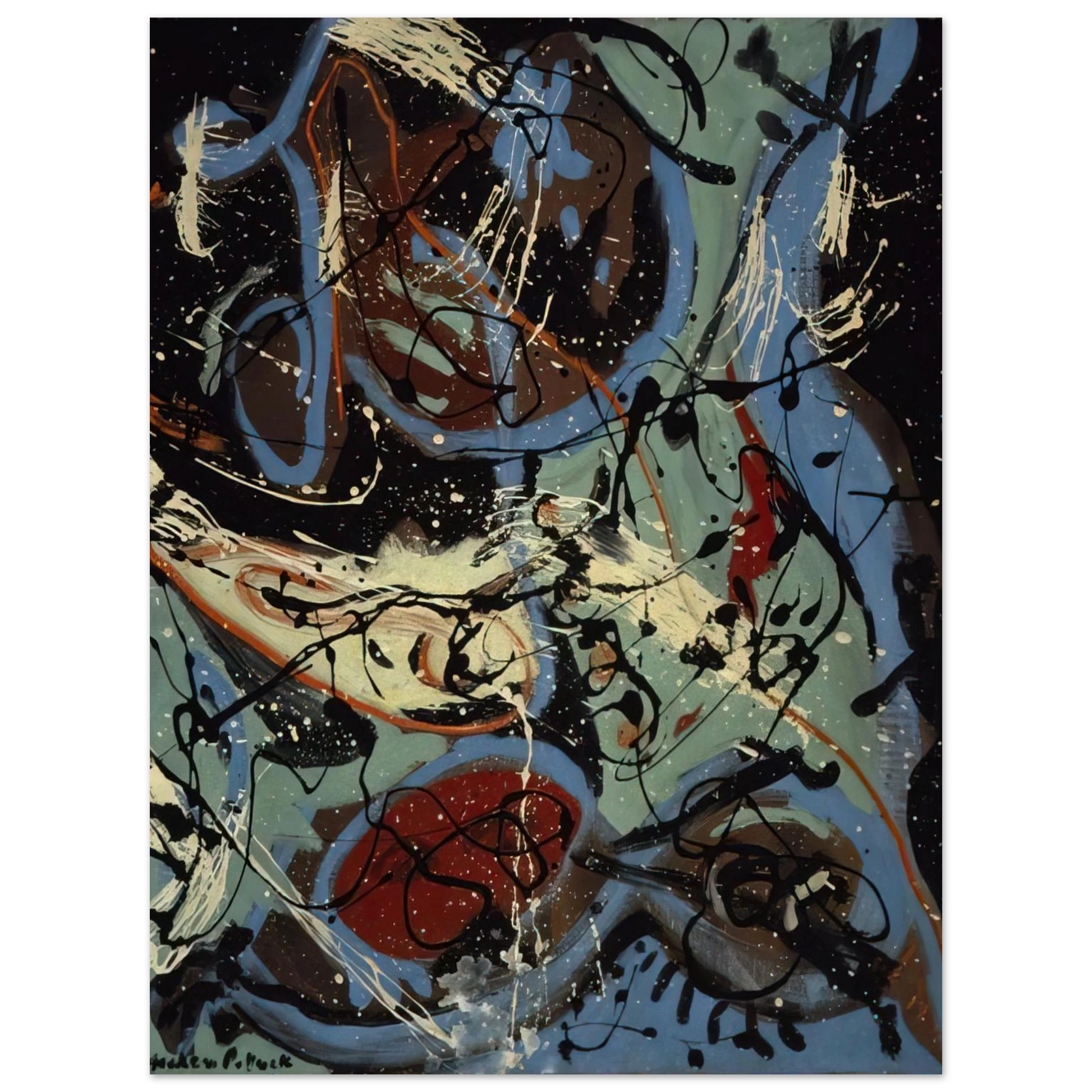 Jackson Pollock - COMPOSITION WITH POURING II Fine Art Poster - Default Title