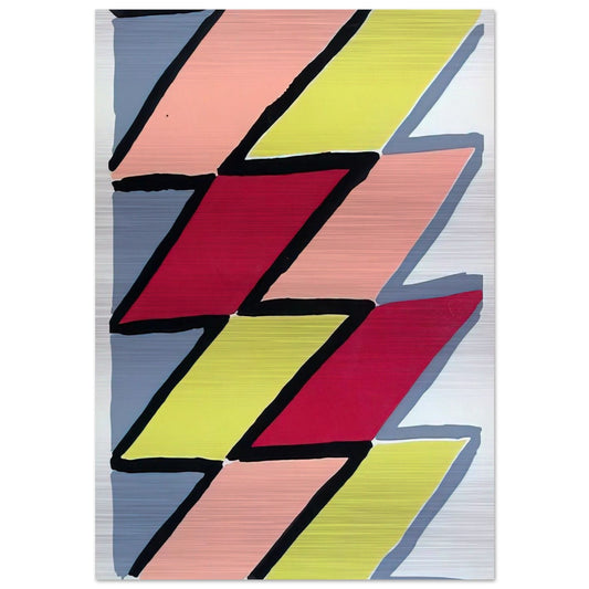 COMPOSITION 22 - Sonia Delaunay Brushed Aluminum Print - 70x100 cm / 28x40 inches | Sonia Delaunay Aluminum Print | Sonia Delaunay Prints