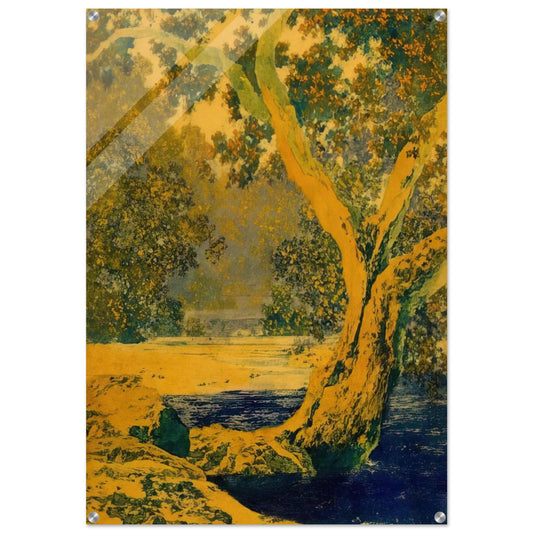 Study for Autumn Brook - Maxfield Parrish Acrylic Print - 70x100 cm / 28x40″ inches