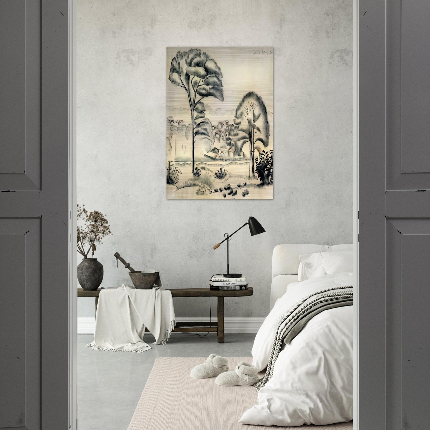 LANDSCAPE OF ALGERIA - Jean Dubuffet Brushed Aluminum Print - 70x100 cm / 28x40 inches | Jean Dubuffet Aluminum Print | Jean Dubuffet Prints