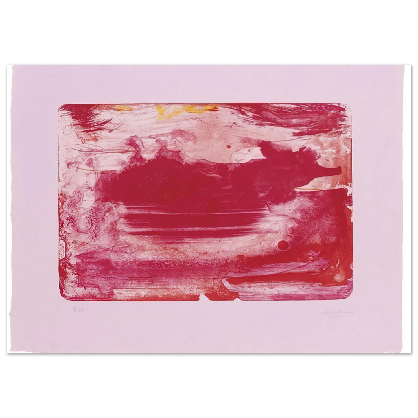 Helen Frankenthaler - The Red Sea - 1982 Wall art - 15x20 cm / 6x8 inches - Fine Art Poster - -