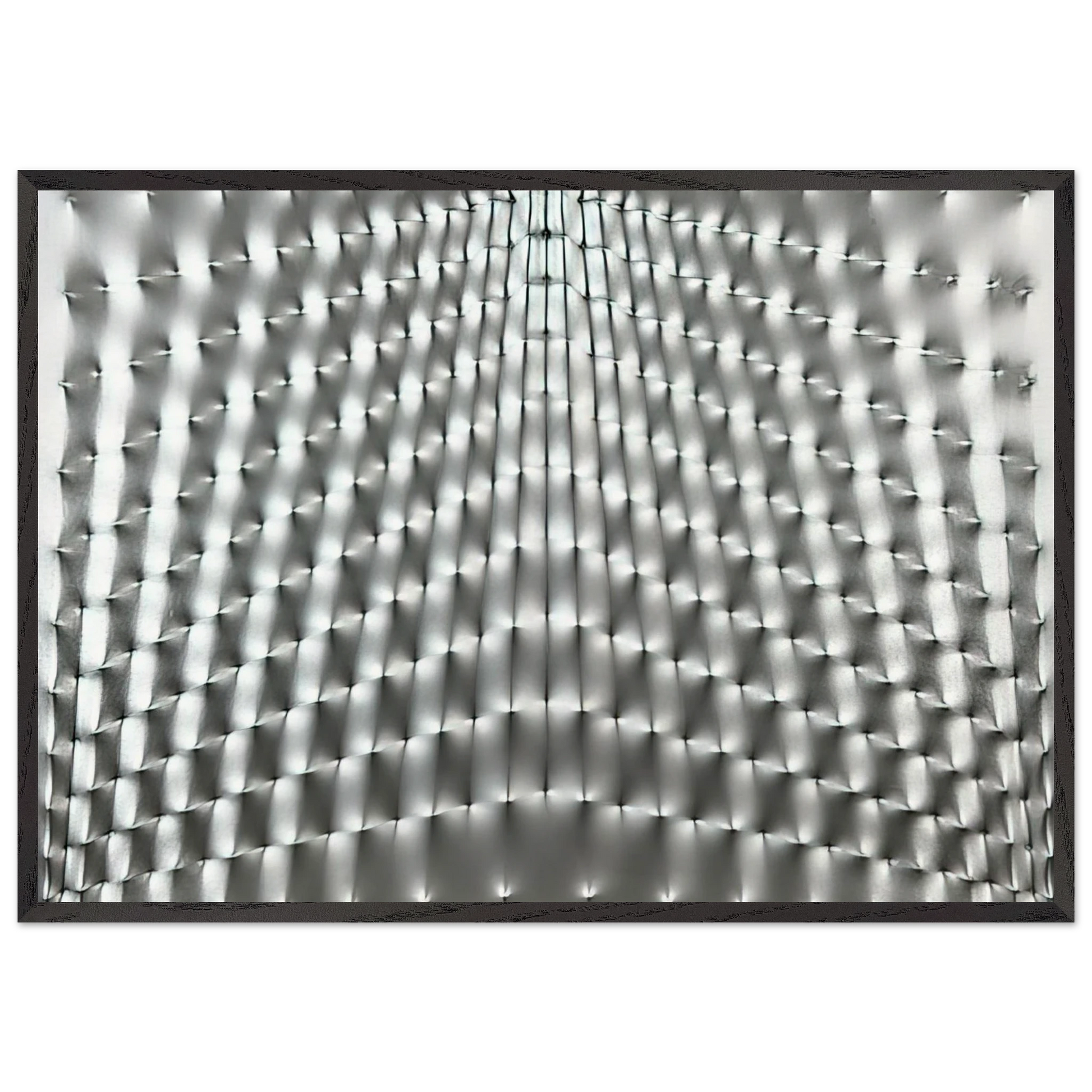 Superficie Argento - 1973 - Enrico Castellani Framed Art Print – Black Wooden Frame - Default Title - -Framed Art Print