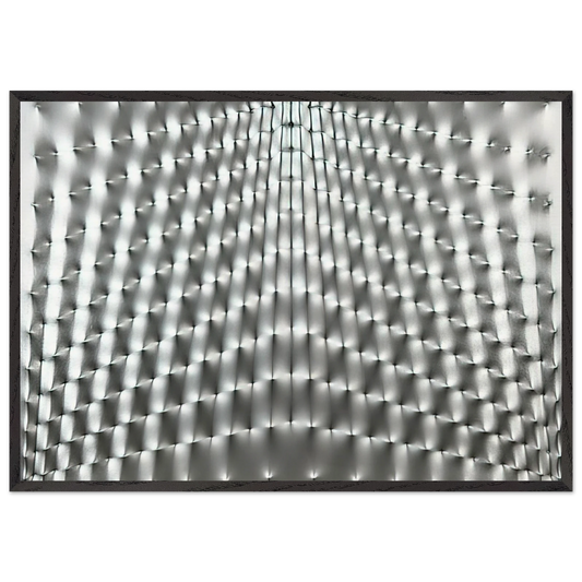 Superficie Argento - 1973 - Enrico Castellani Framed Art Print – Black Wooden Frame - Default Title - -Framed Art Print