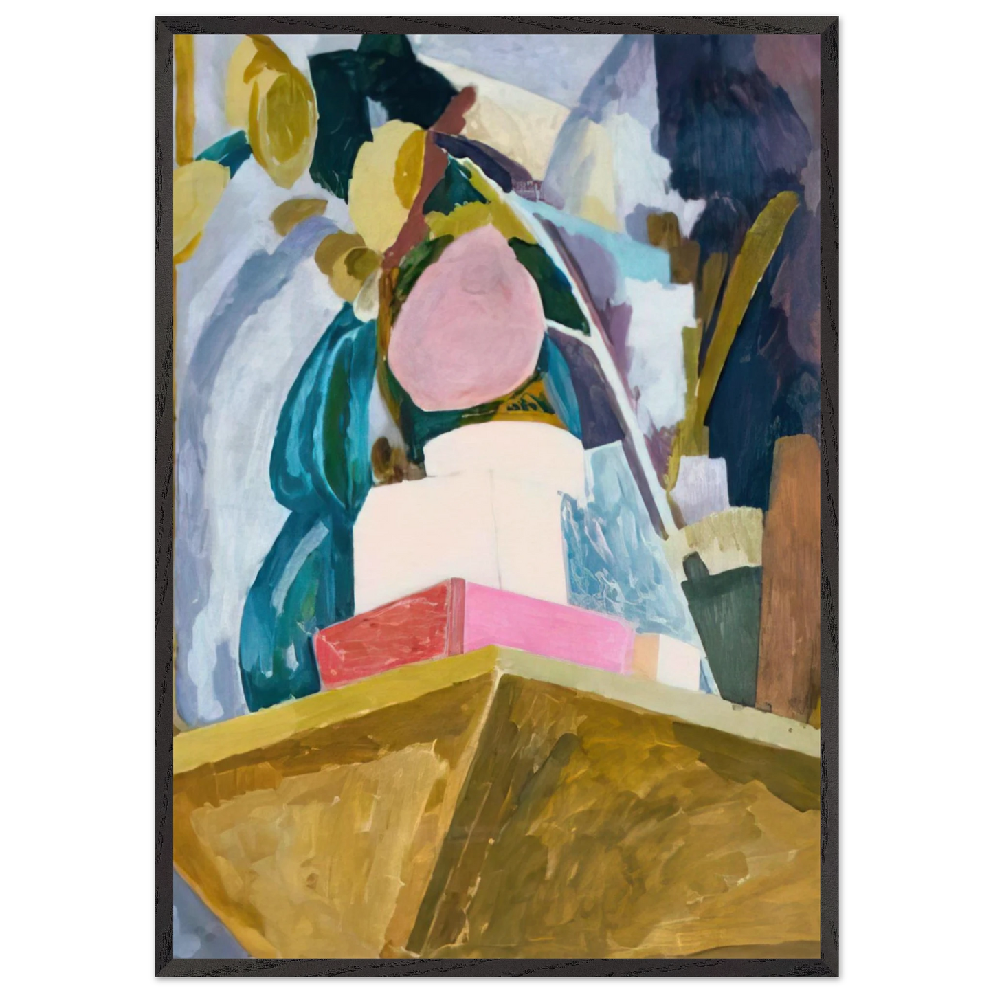 STILL LIFE ON CORNER OF A MANTELPIECE 1914 - Vanessa Bell Framed Art Print – Black Wooden Frame - Default Title - -Framed Art Print