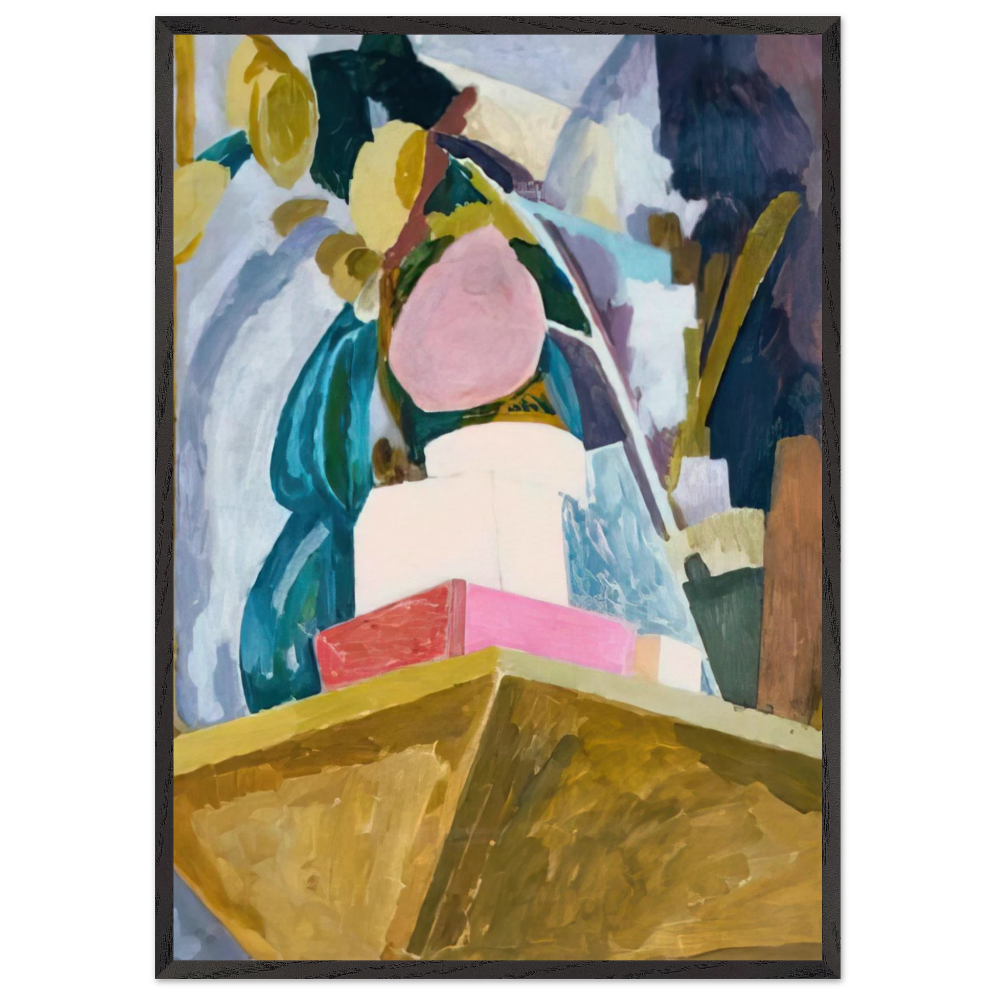 STILL LIFE ON CORNER OF A MANTELPIECE 1914 - Vanessa Bell Framed Art Print – Black Wooden Frame - Default Title - -Framed Art Print