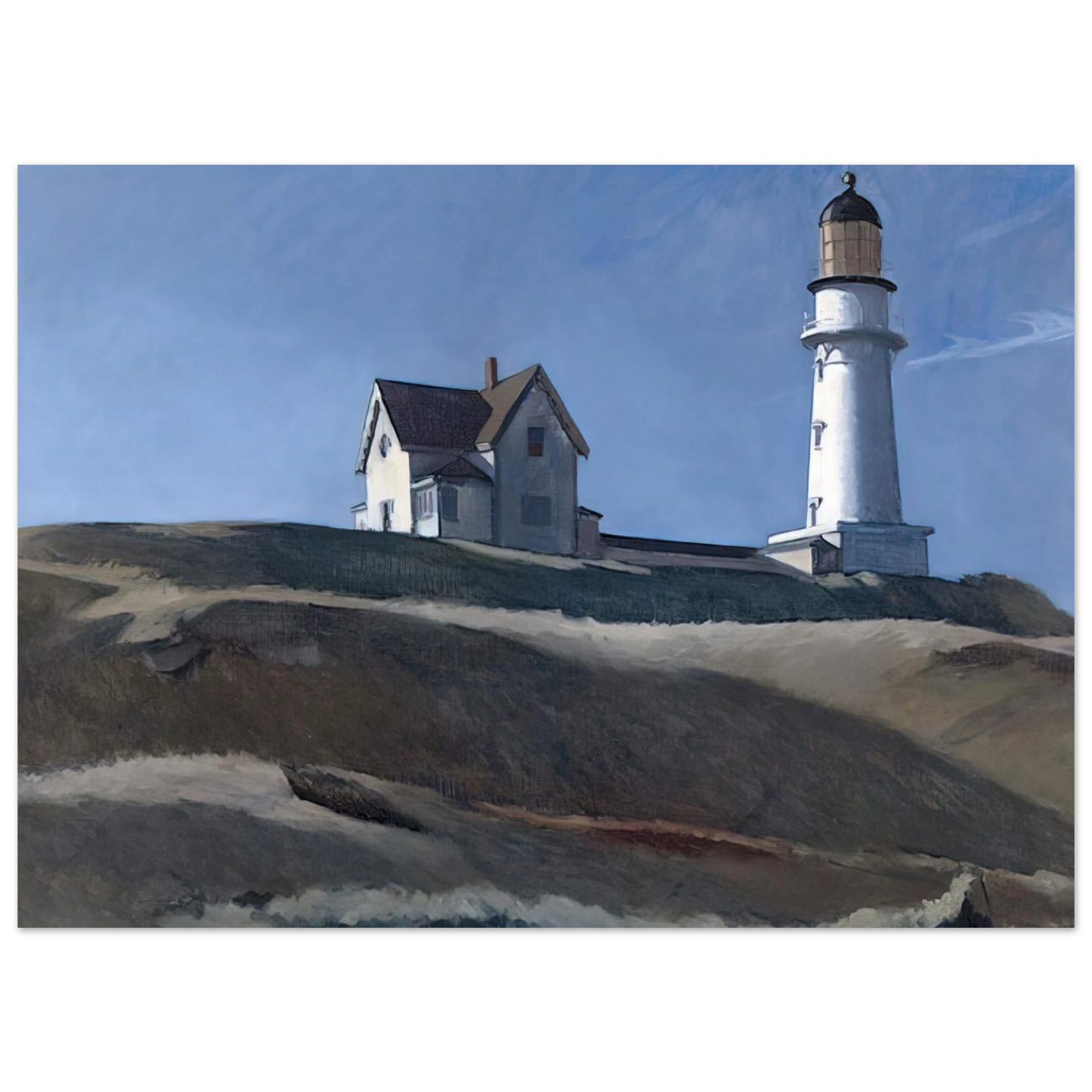 Edward Hopper - Lighthouse HIll Fine Art Poster - 40x60 cm / 16x24 inches