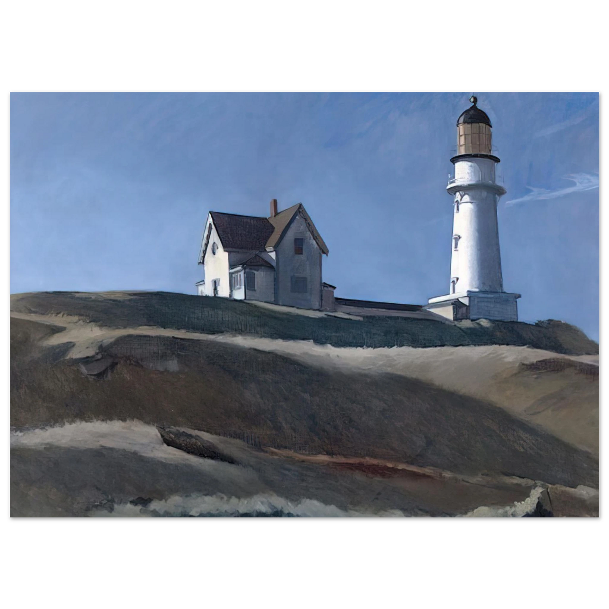 Edward Hopper - Lighthouse HIll Fine Art Poster - 40x60 cm / 16x24 inches