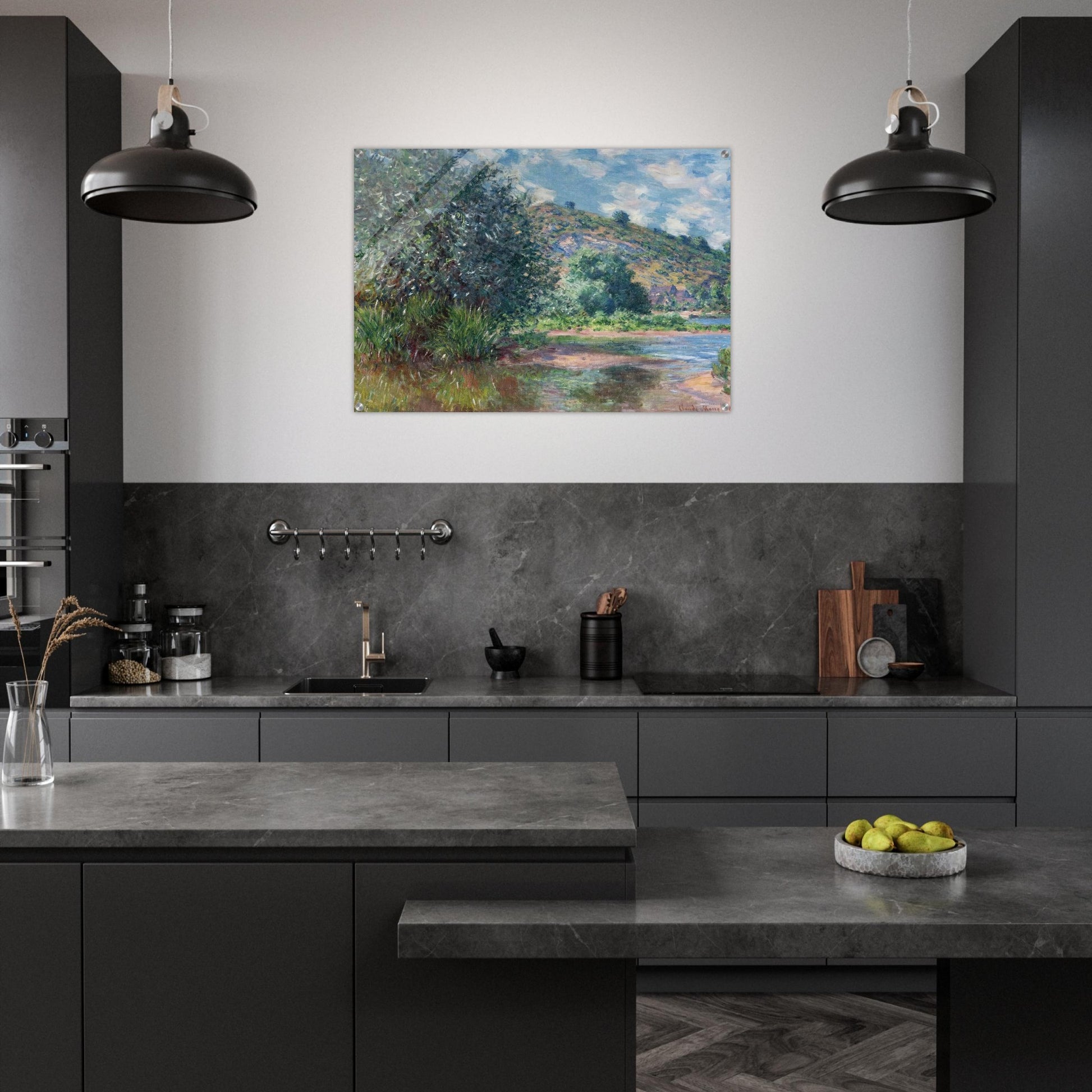 Landscape at Port-Villez - claude monet Acrylic Print - 70x100 cm / 28x40″ inches