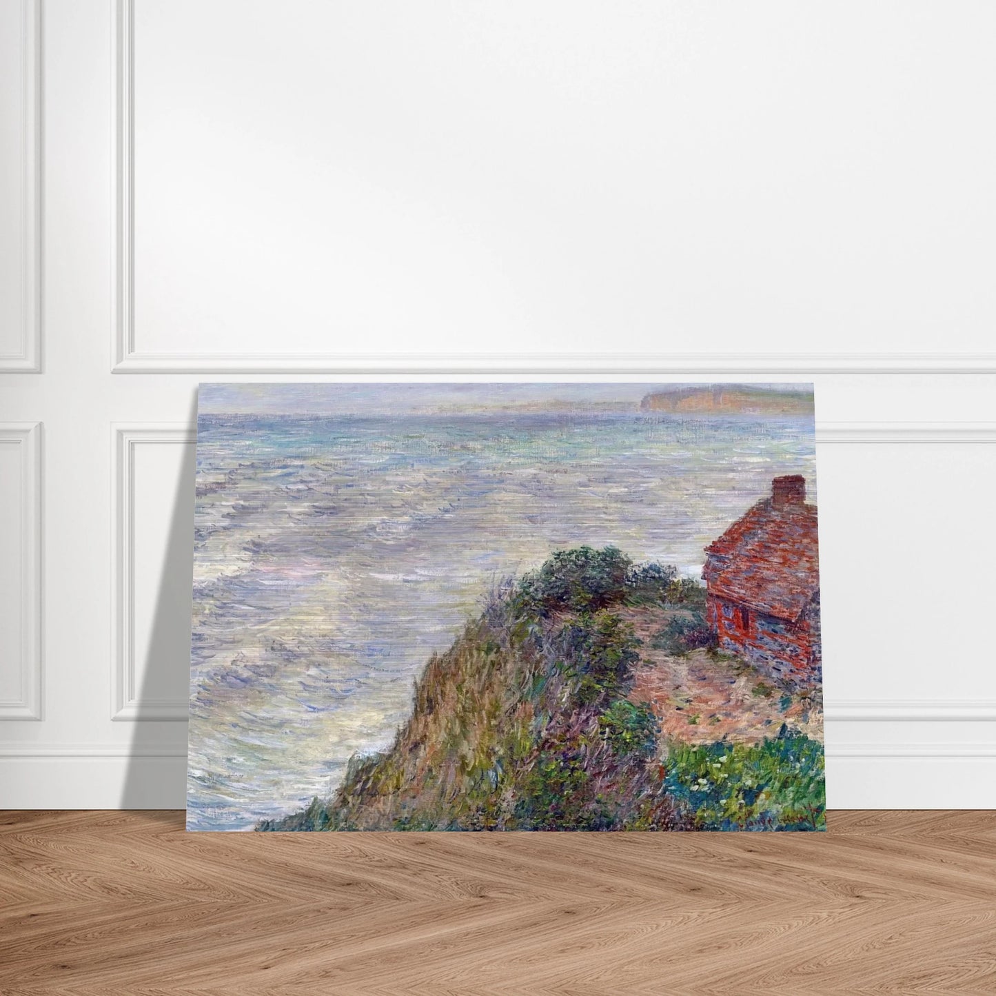 Fisherman`s House in Petit-Ailly - claude monet Brushed Aluminum Print - 70x100 cm / 28x40 inches | claude monet Aluminum Print | claude monet Prints