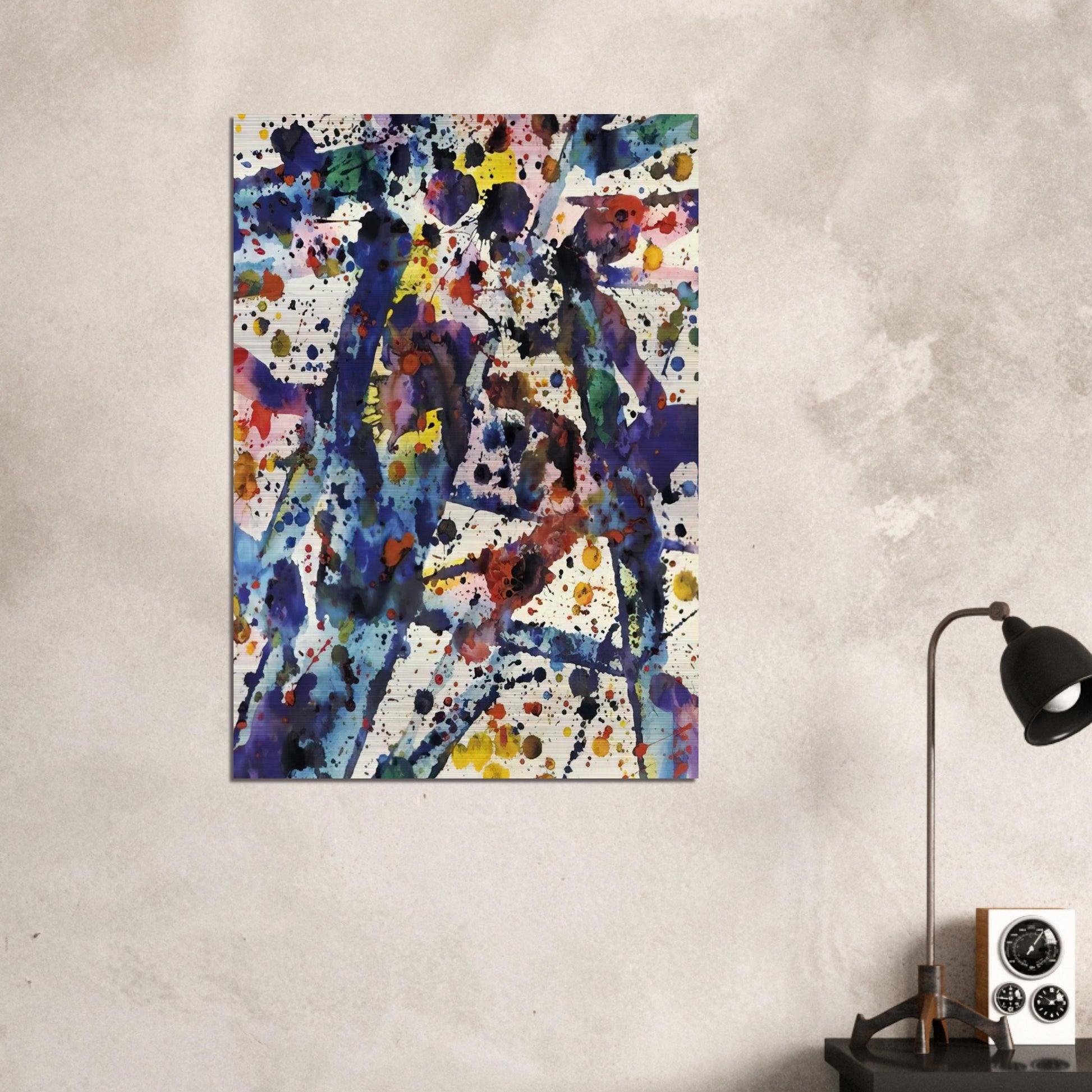 Taches  Untitled  - Sam Francis Brushed Aluminum Print - 70x100 cm / 28x40 inches | Sam Francis Aluminum Print | Sam Francis Prints