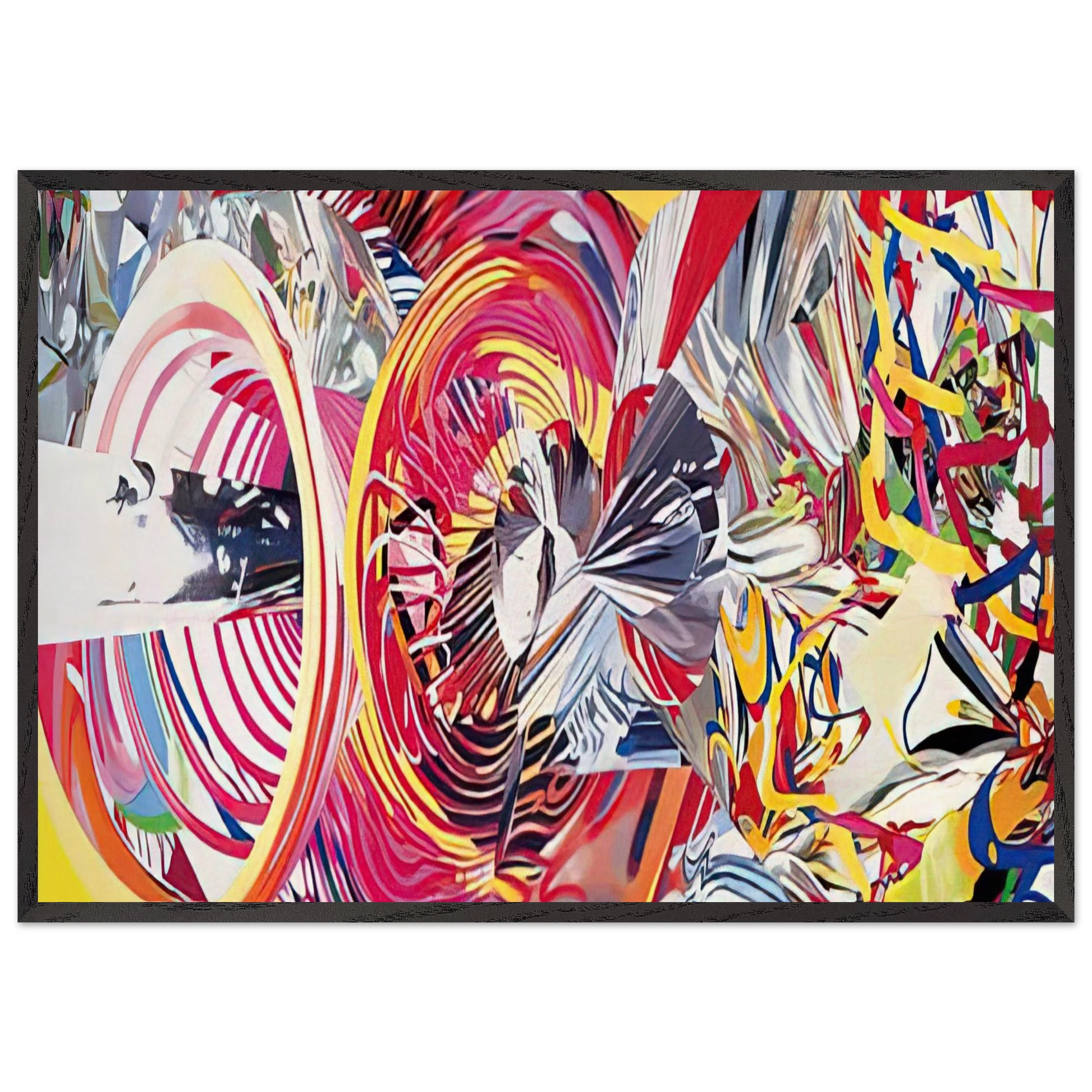 Stowaway Peers Out at the Speed of Light - James Rosenquist Framed Art Print – Black Wooden Frame - Default Title - -Framed Art Print