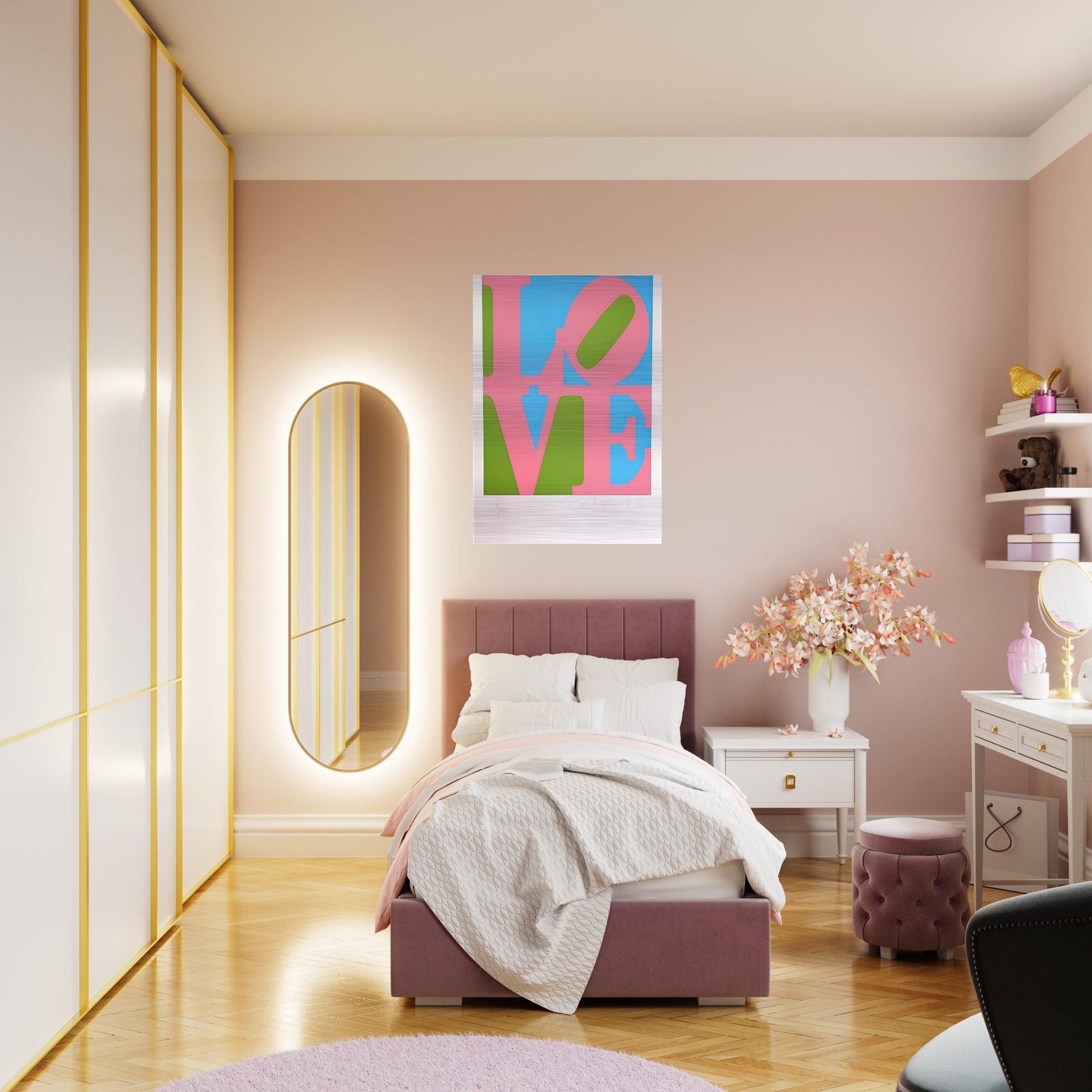 The Book of Love #11 - Robert Indiana Brushed Aluminum Print - 70x100 cm / 28x40 inches | Robert Indiana Aluminum Print | Robert Indiana Prints