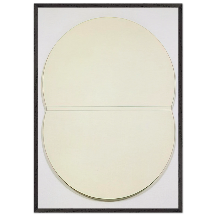 White Plaque Bridge Arch and Reflection - Ellsworth Kelly 70x100 cm / 28x40 inches Framed Art Print – Black Wooden Frame